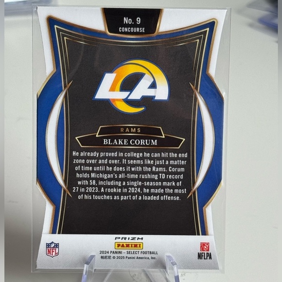 2024 Blake Corum Die Cut Silver Panini Select Prizm Mint condition - Picture 2 of 2